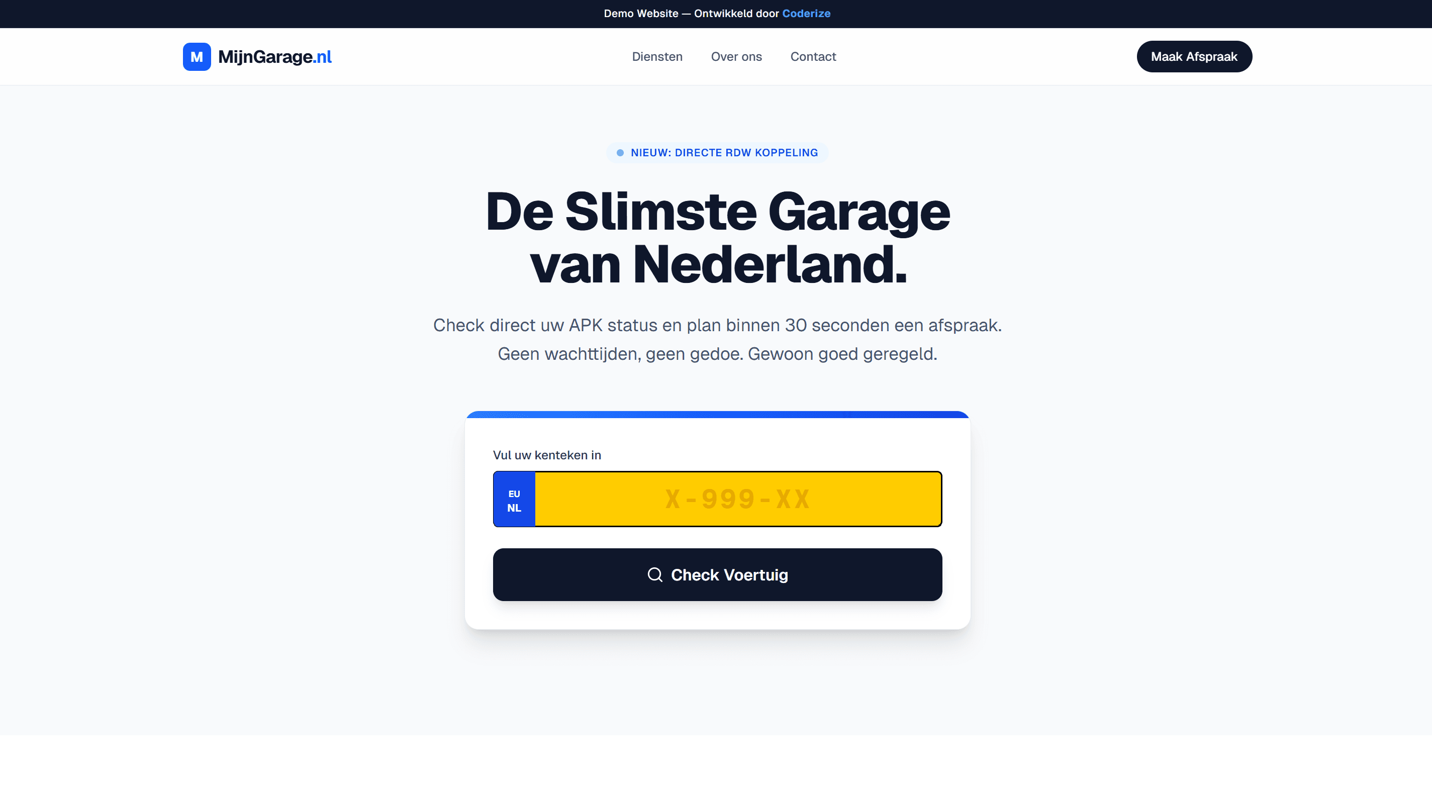 Optie 3 Modern Autogarage site